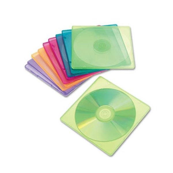 Innovera Innovera 81910 Slim CD Case; Assorted Colors; 10-Pack 81910